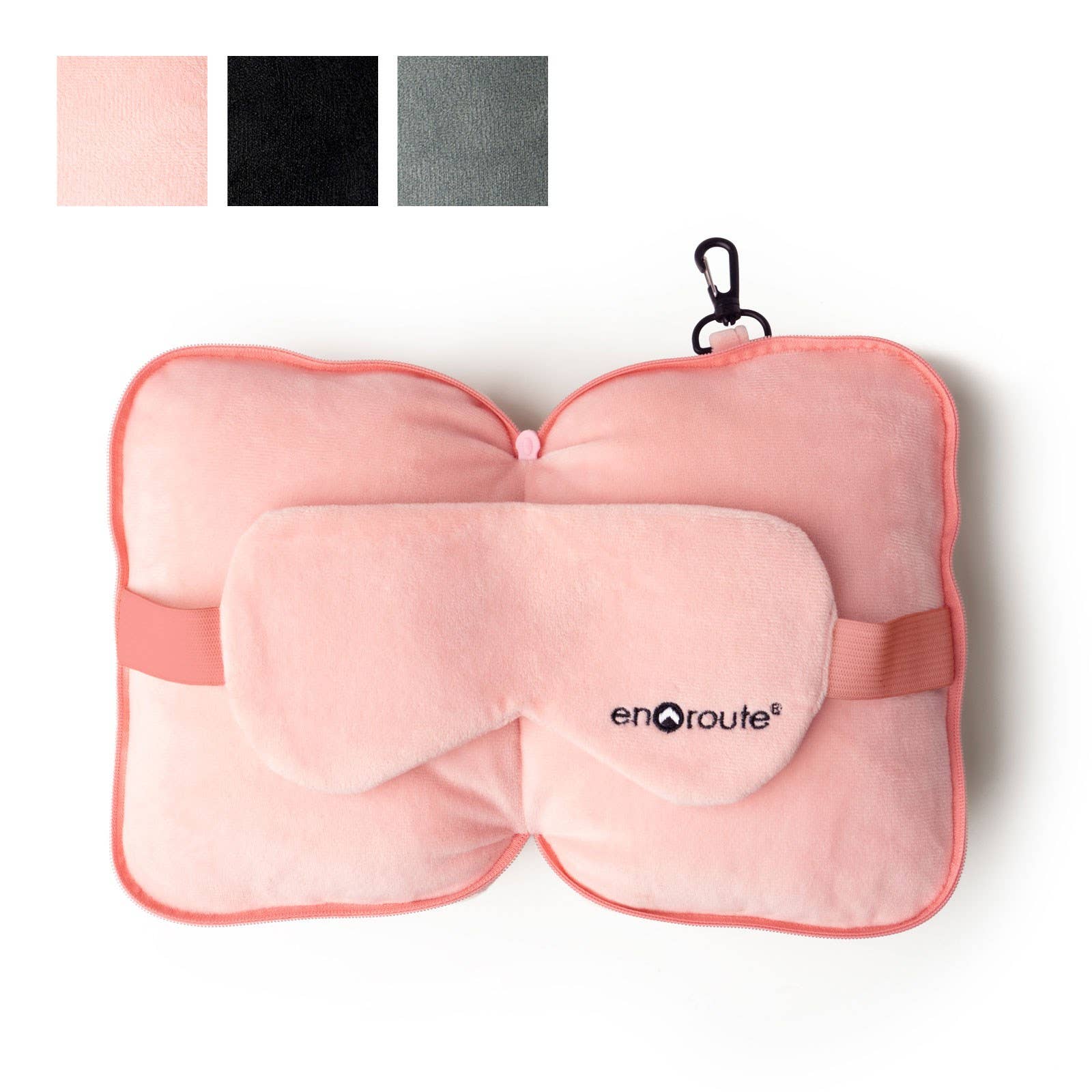 close-up of travel pillow kit