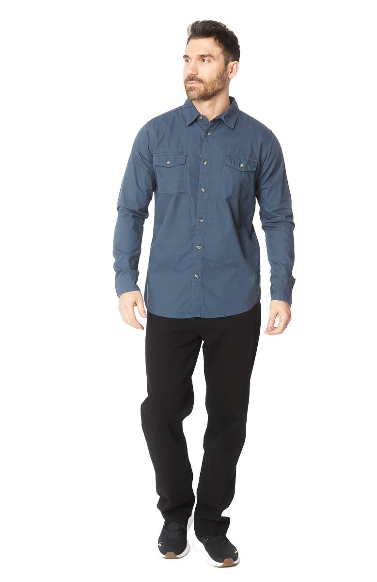 Men's Long Sleeve Twill Shirt - Blue