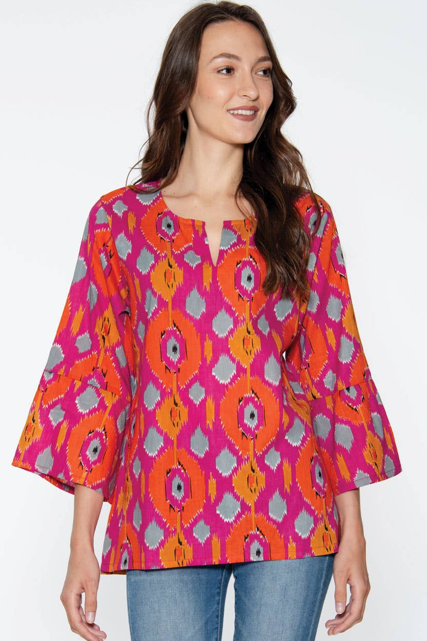 Kala Cotton Tunic - Fuchsia Multi