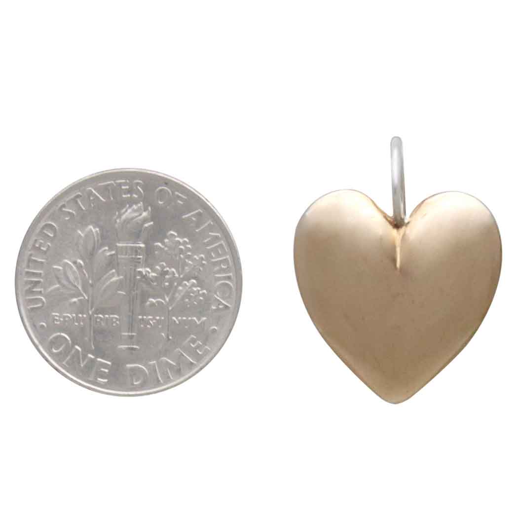 Large Heart Hook Earrings - Bronze