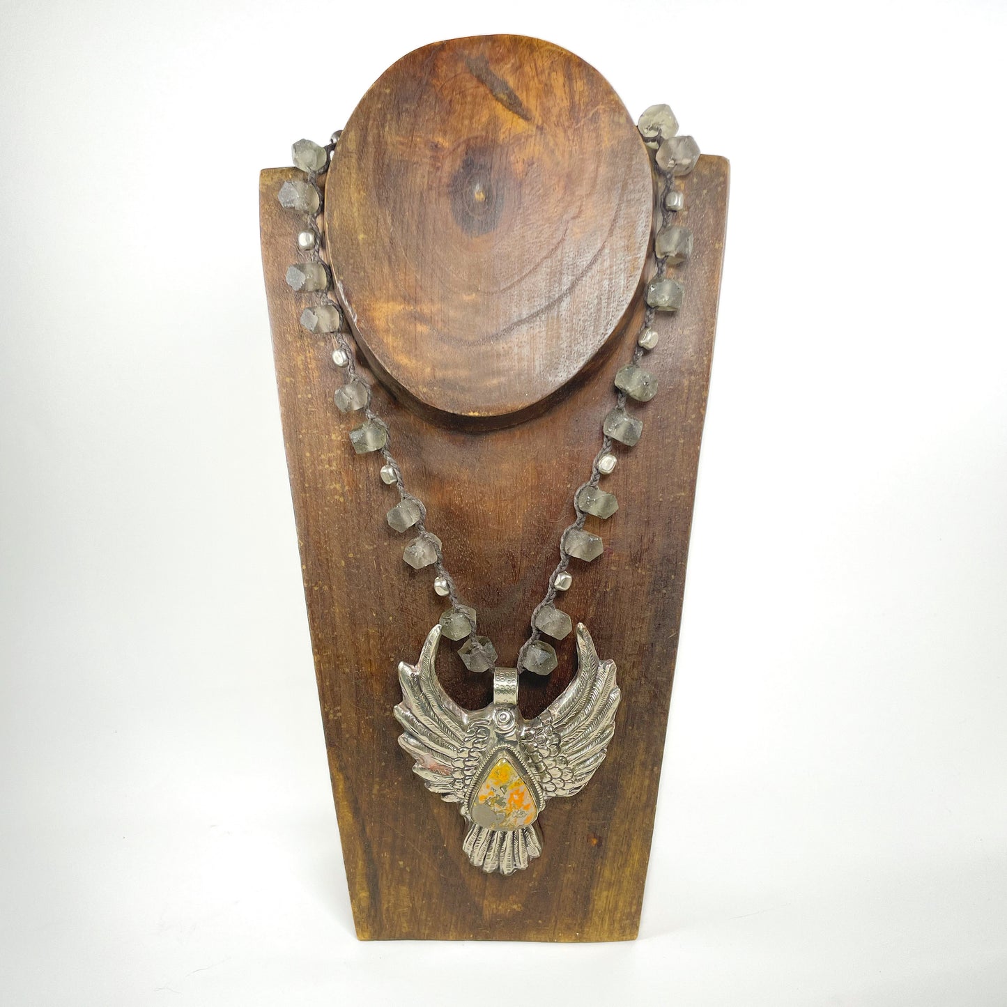 Bumblebee Jasper Eagle Necklace
