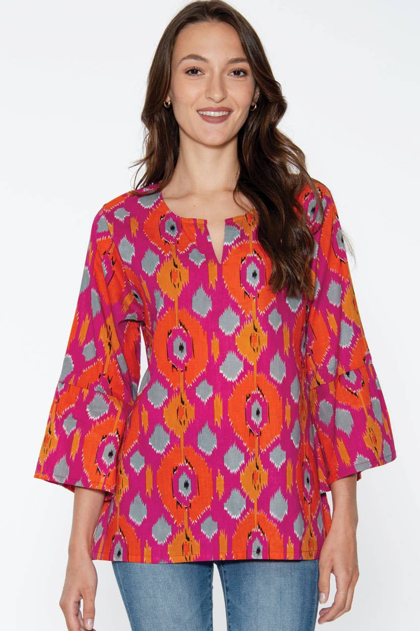 Kala Cotton Tunic - Fuchsia Multi