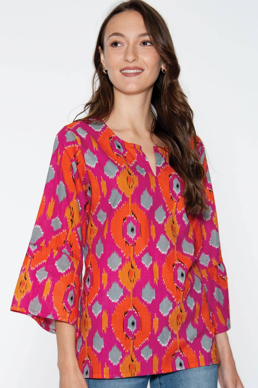 Kala Cotton Tunic - Fuchsia Multi