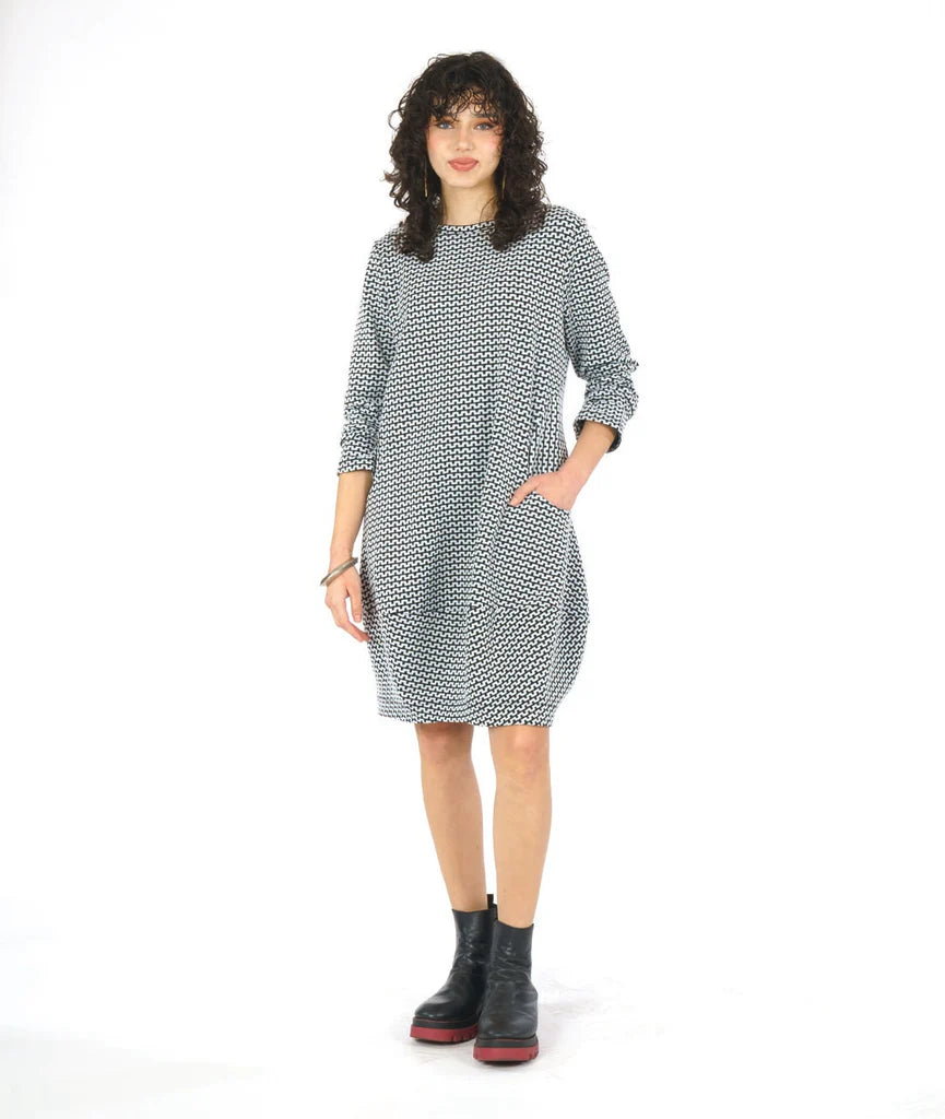 Niche - Zipper Knit - Supernova Dress - Black/White