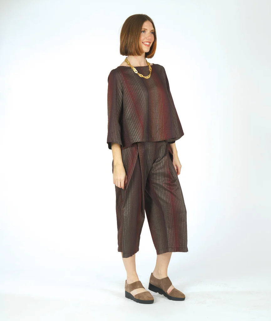 Niche - Shimmer Stripe - Jupiter Top - Brown Stripe