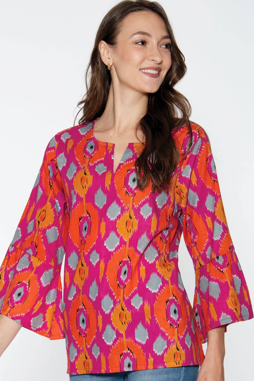 Kala Cotton Tunic - Fuchsia Multi