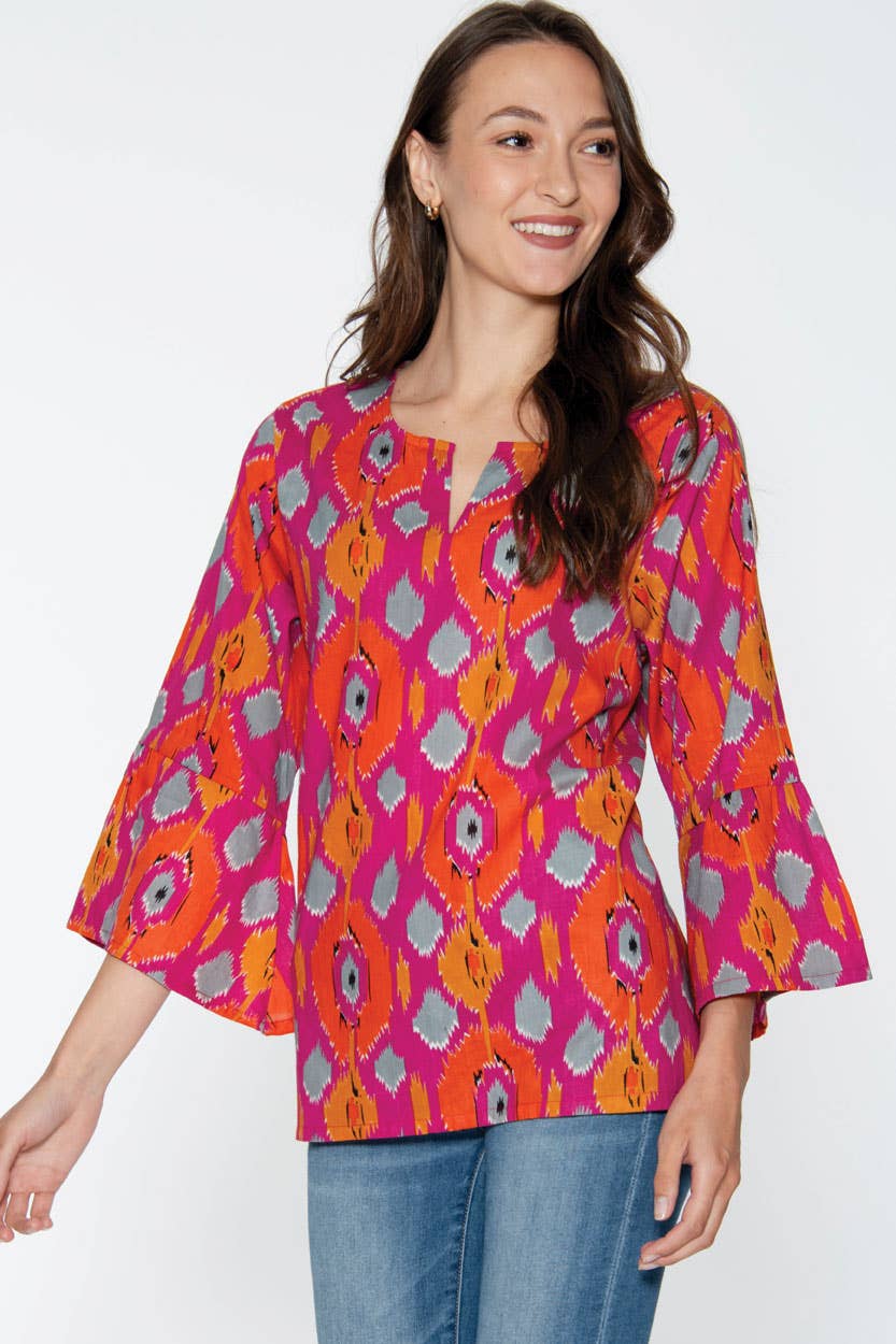 Kala Cotton Tunic - Fuchsia Multi