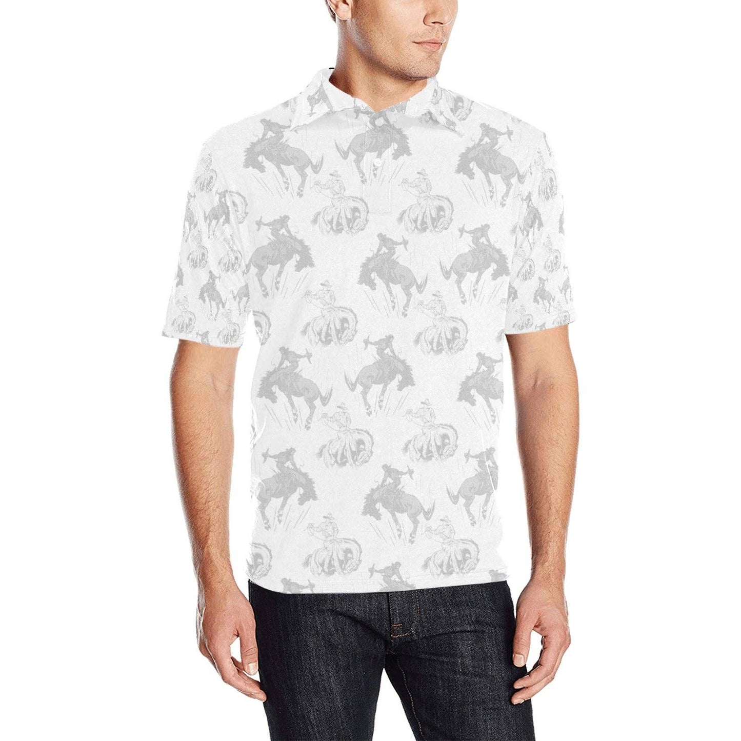 Men's Shadow Bronc Western Polo Shirt