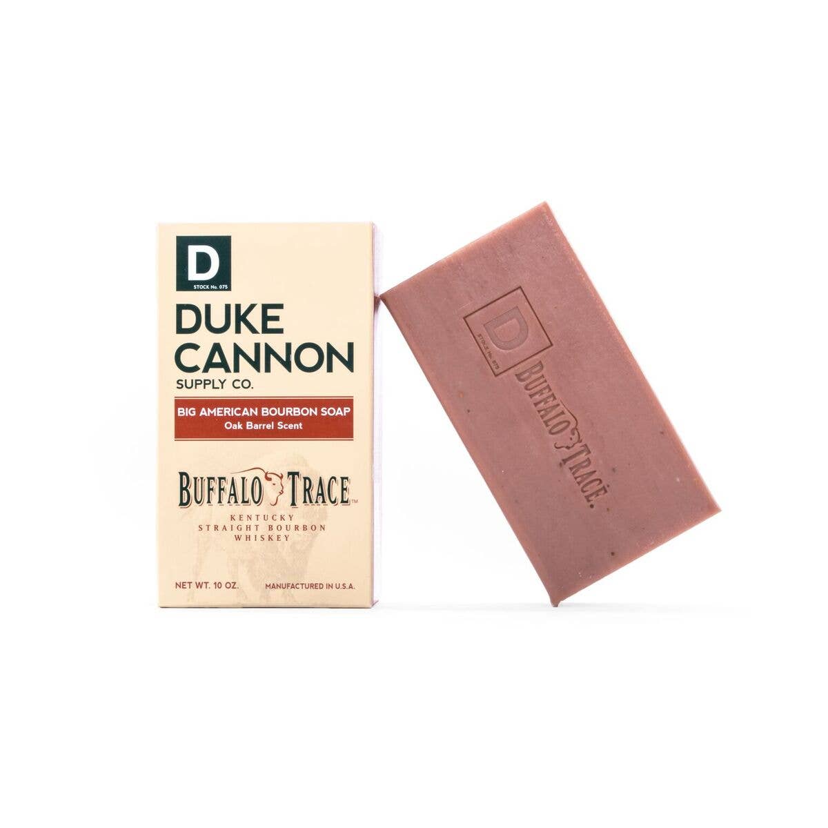 duke cannon soap box next to bar of soap