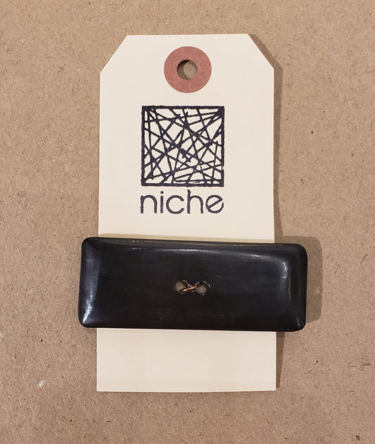 black rectangular button on a Niche card