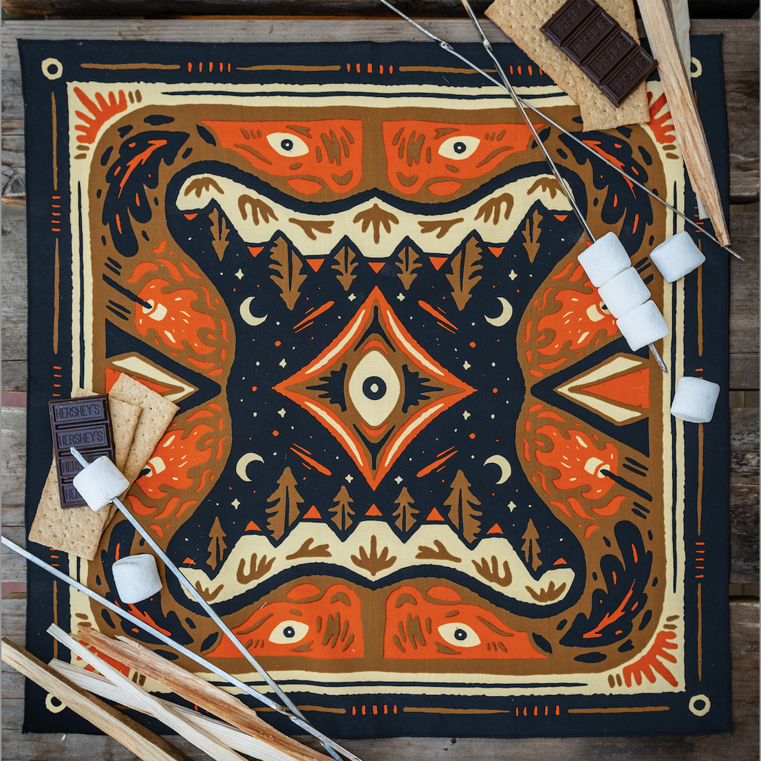 forest print bandana