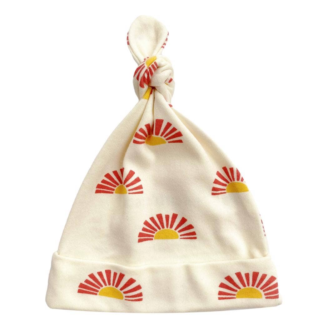 baby hat with sunshine print