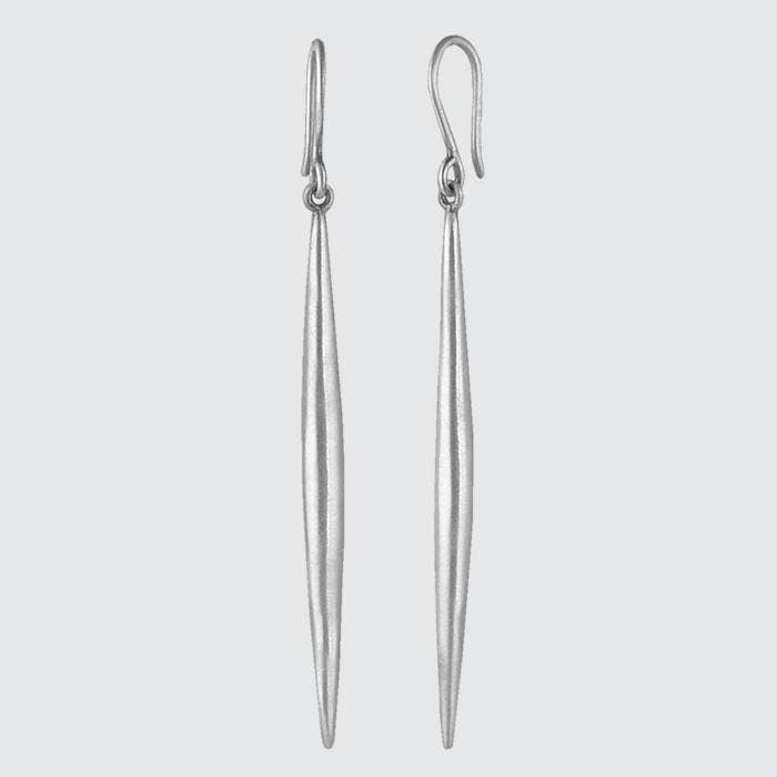 Spike Drop Earrings - Silver