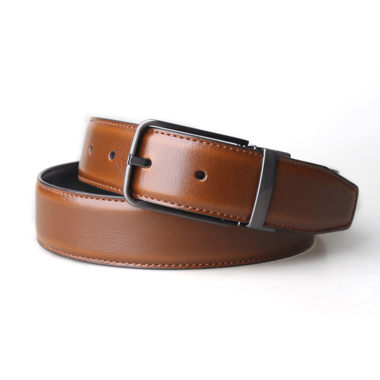 brown leather belt