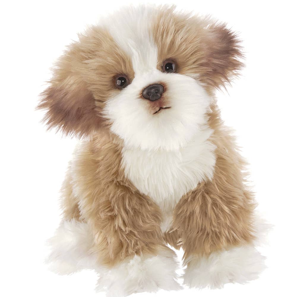 white and tan mulitpoo stuffed animal