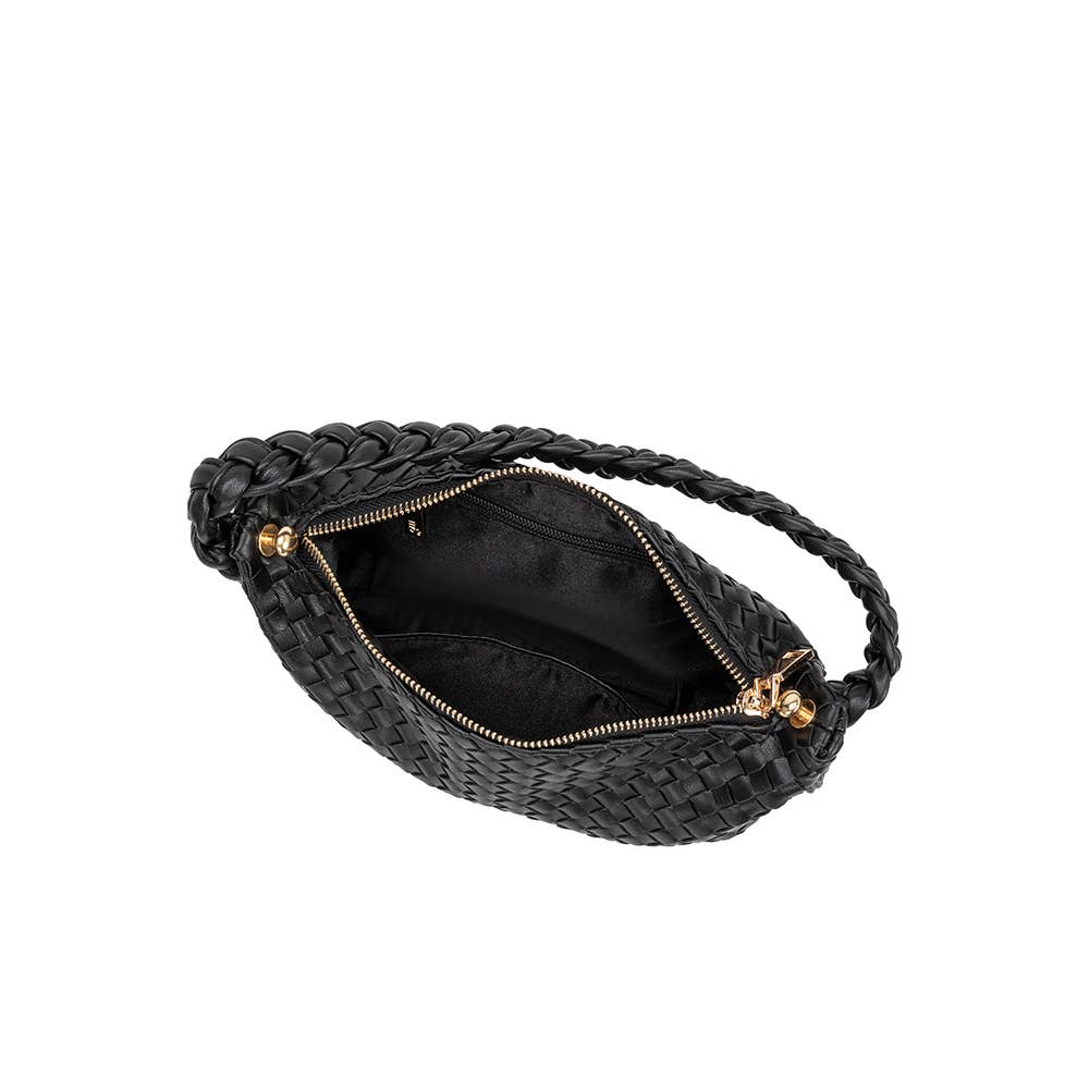 Alma Vegan Top Handle Bag - Black