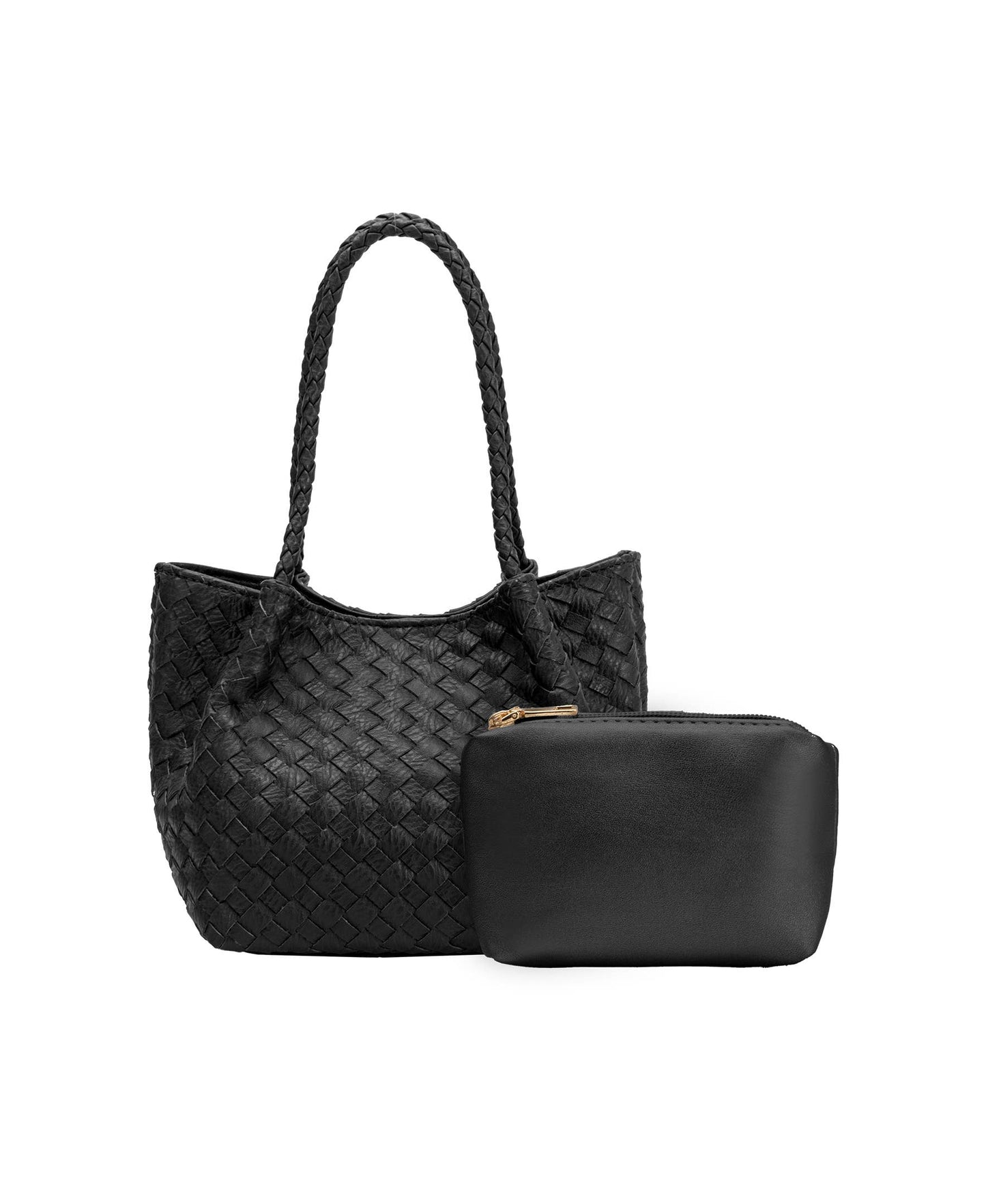 Anahi Vegan Top Handle Bag - Black