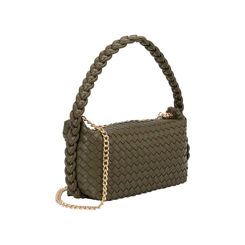 Alma Vegan Top Handle Bag - Olive