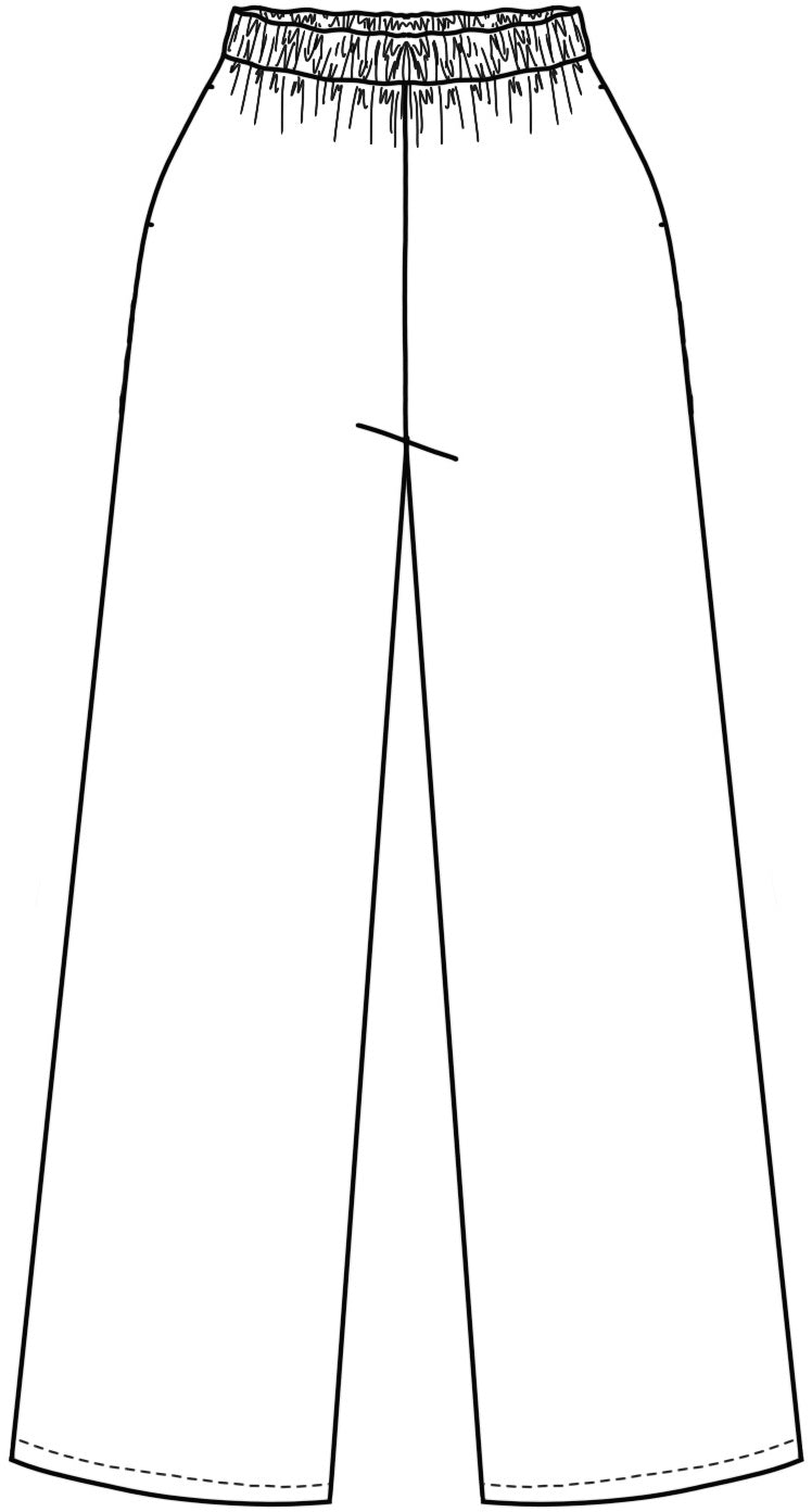 flat drawing of pants
