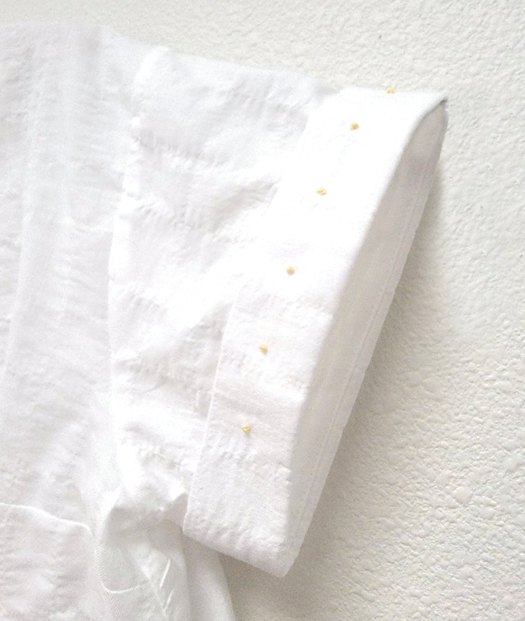 close up of sleeve embroidery