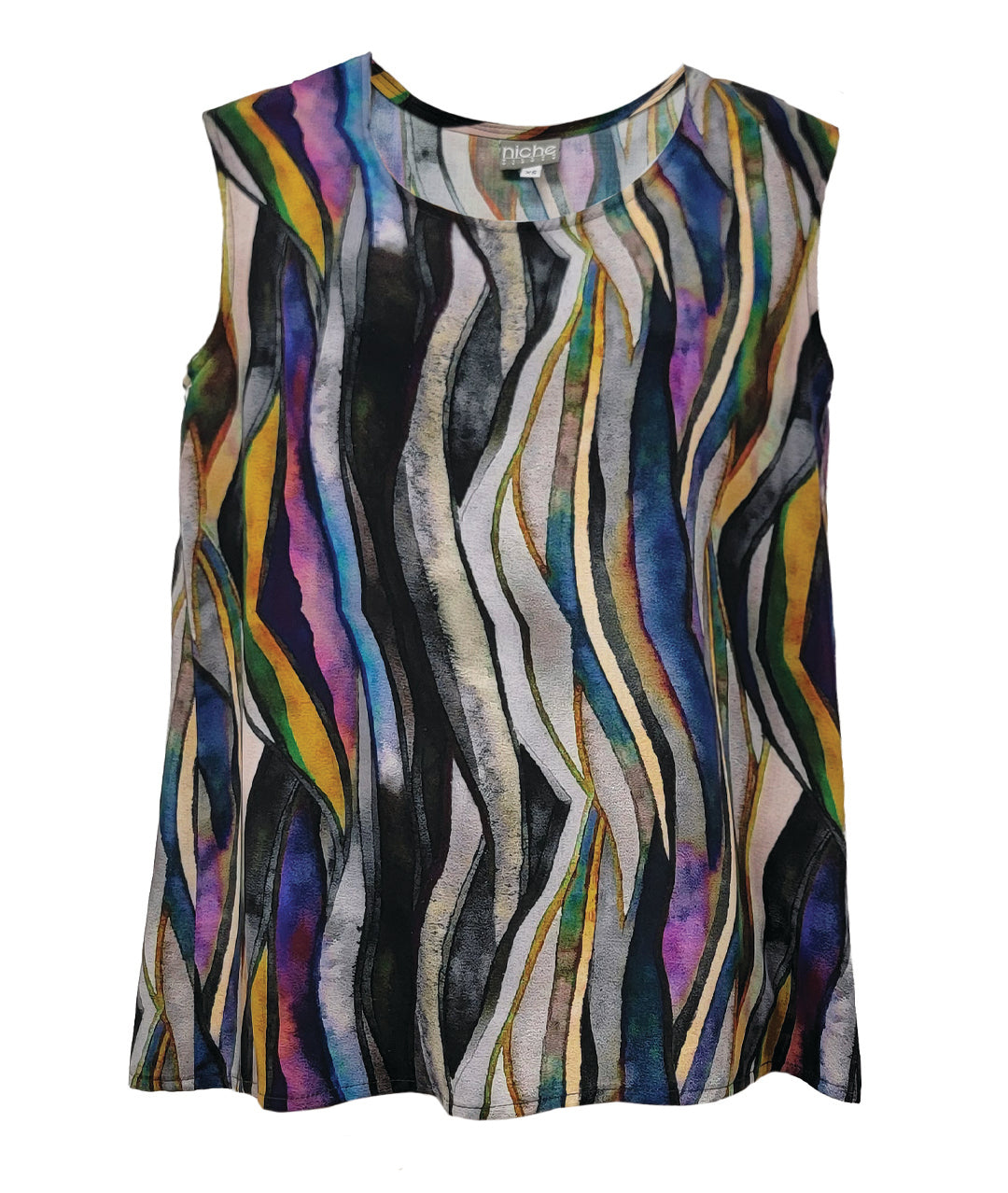 multicolor sleeveless tank top