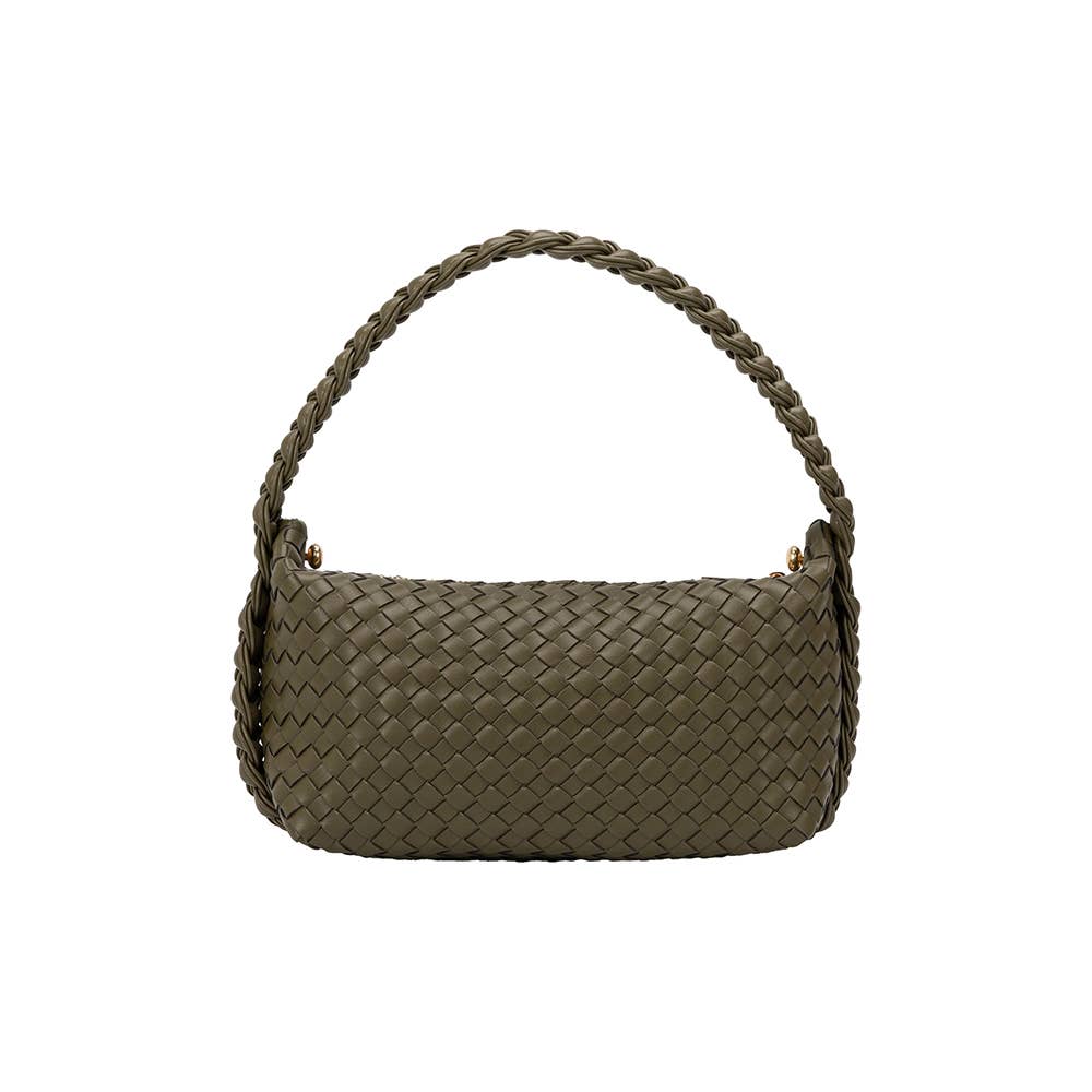 Alma Vegan Top Handle Bag - Olive