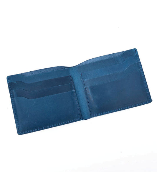 Blue wallet on a white background