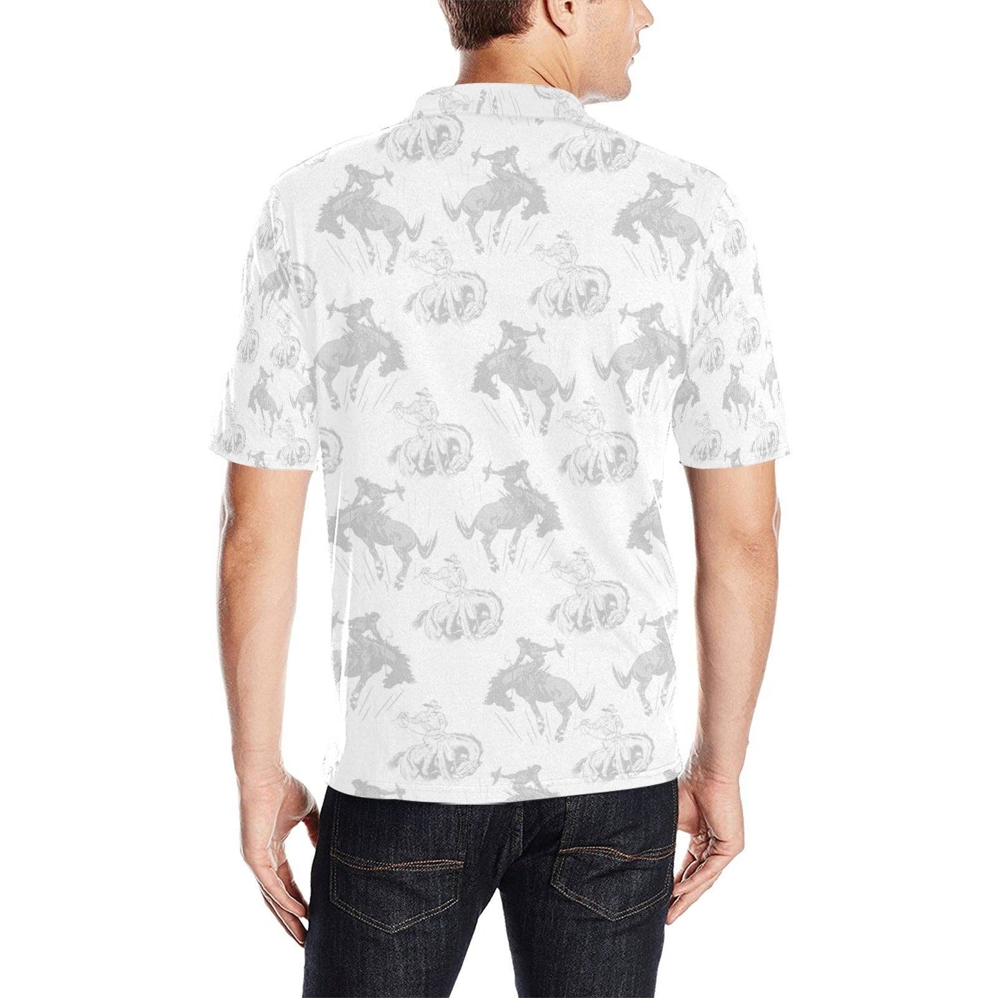 Men's Shadow Bronc Western Polo Shirt