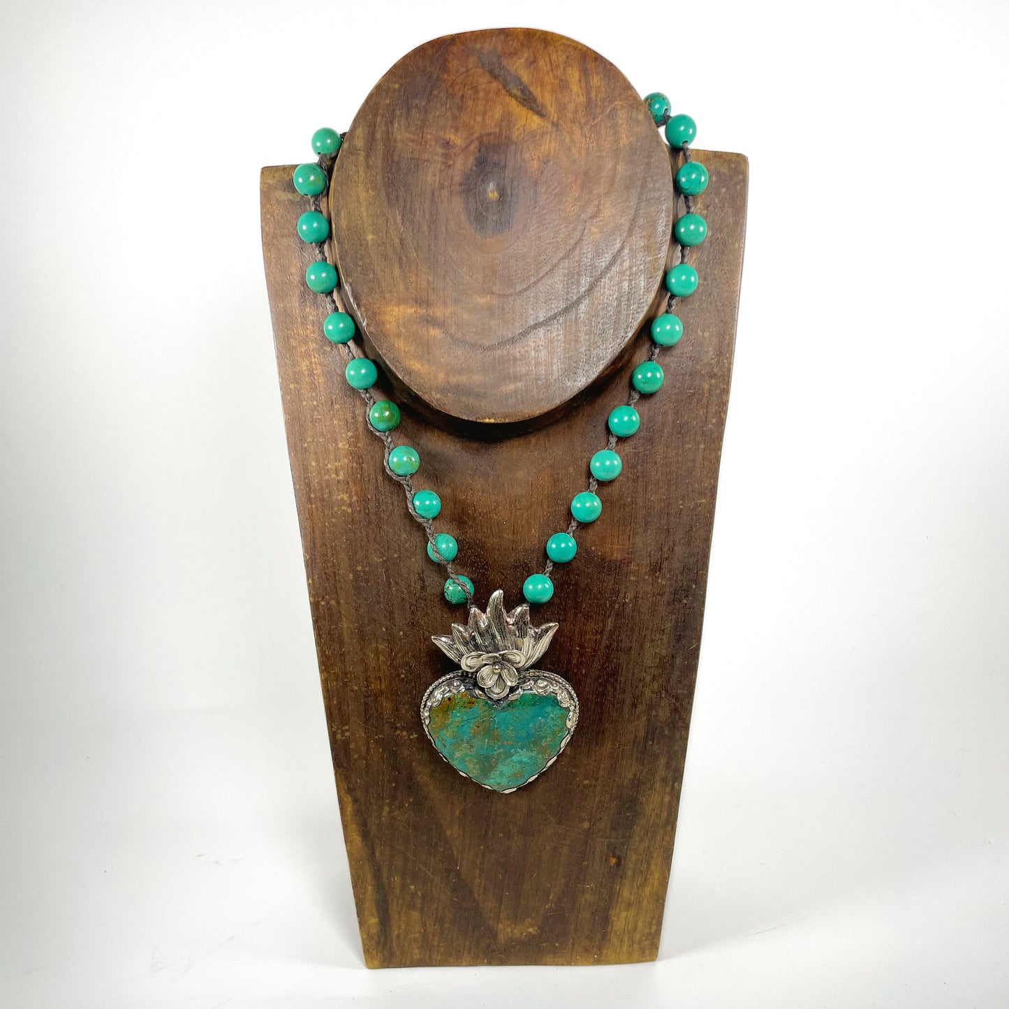 Sacred Heart Necklace - Turquoise