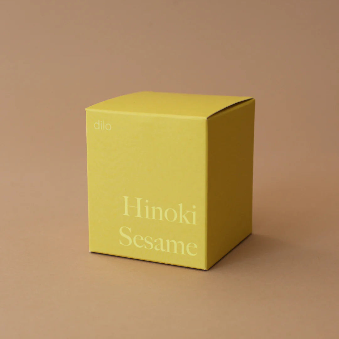 hinoki sesame scented candle packaging