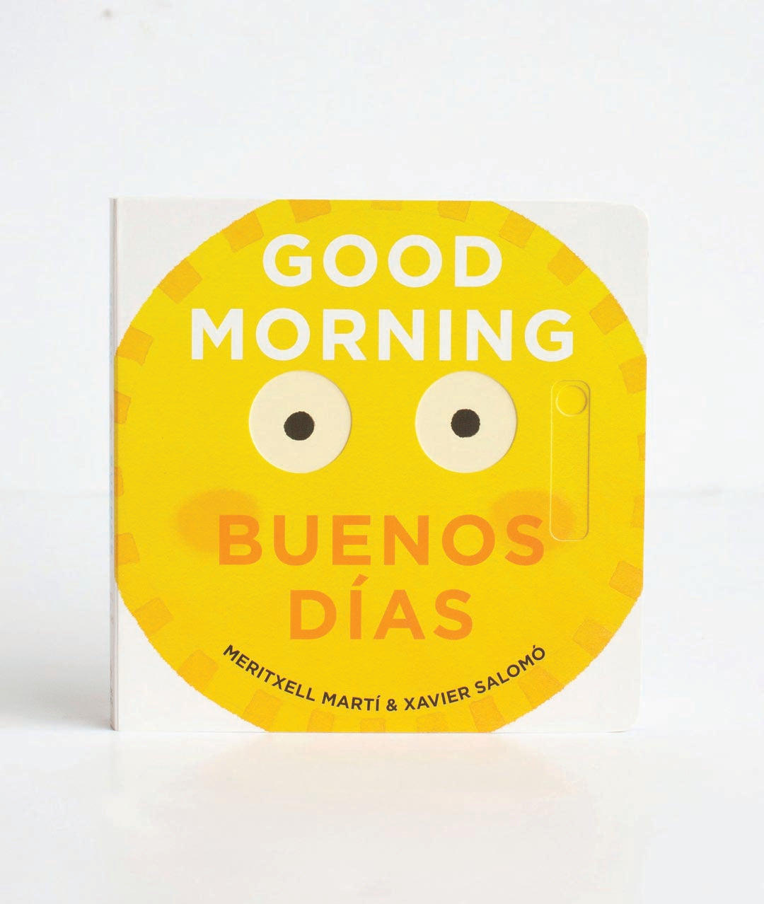 board book featuring english and spanish on a big yellow sun
