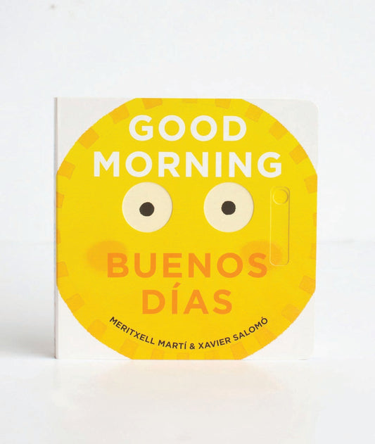 board book featuring english and spanish on a big yellow sun