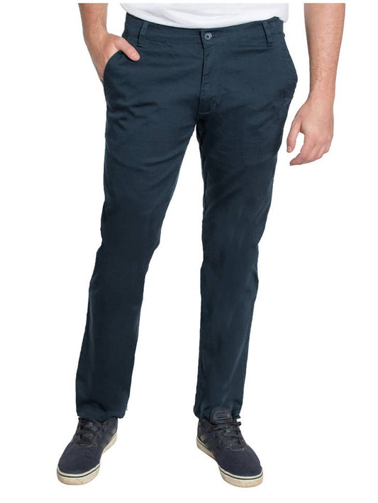 dark navy blue men's pants on a male model
