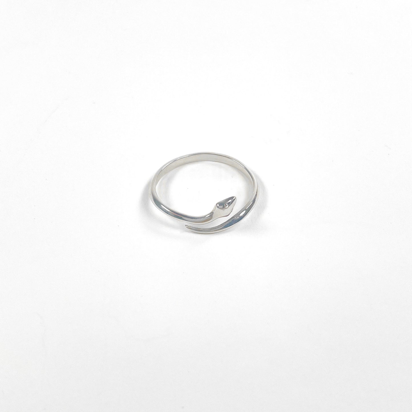 Simple Snake Ring - Silver