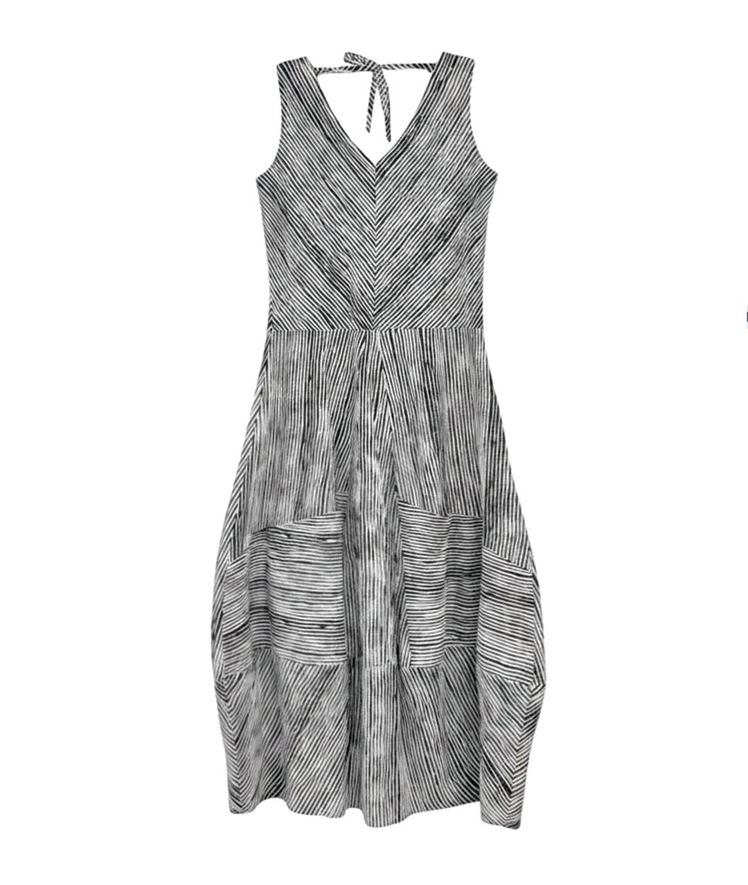 Striped dress on a white background