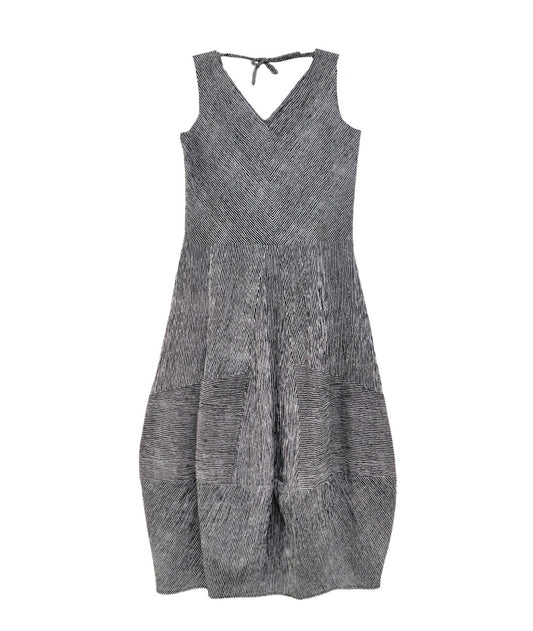 Striped dress on a white background