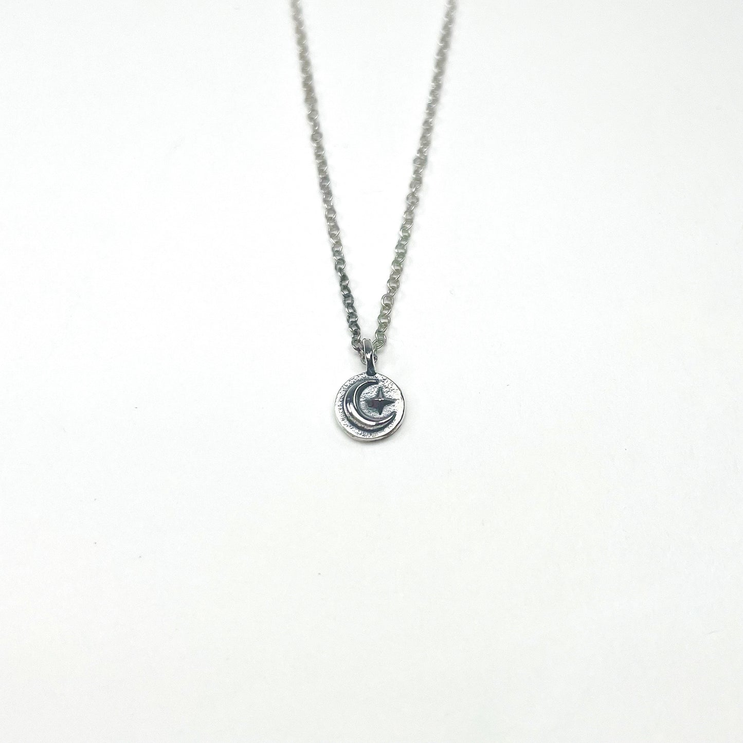 Star & Moon Necklace - Sterling