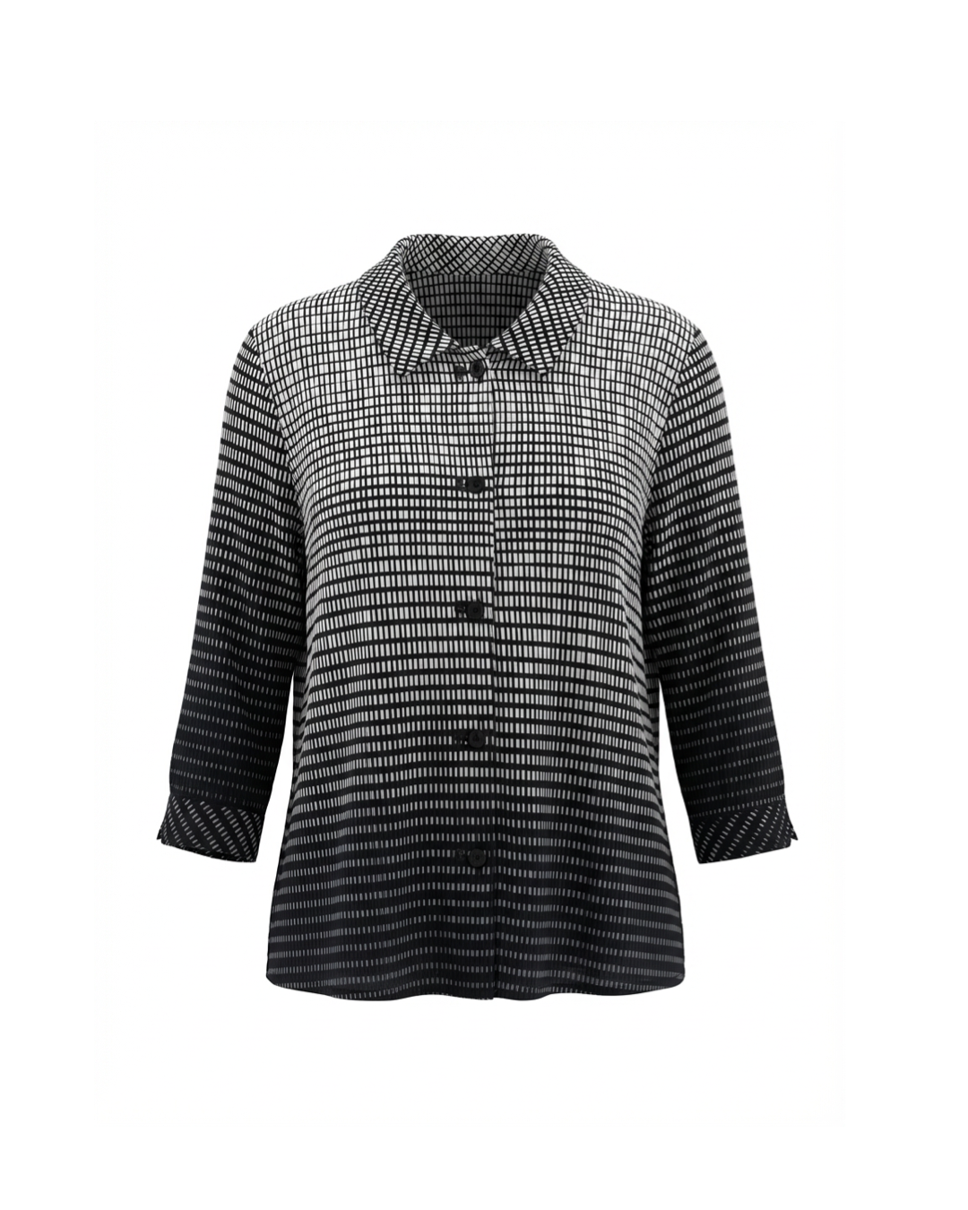 Black and white checkered shirt on a white background