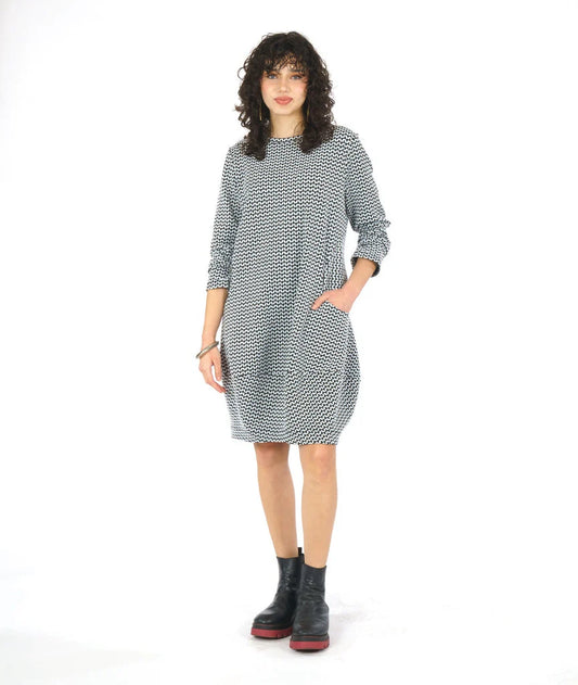 Niche - Zipper Knit - Supernova Dress - Black/White