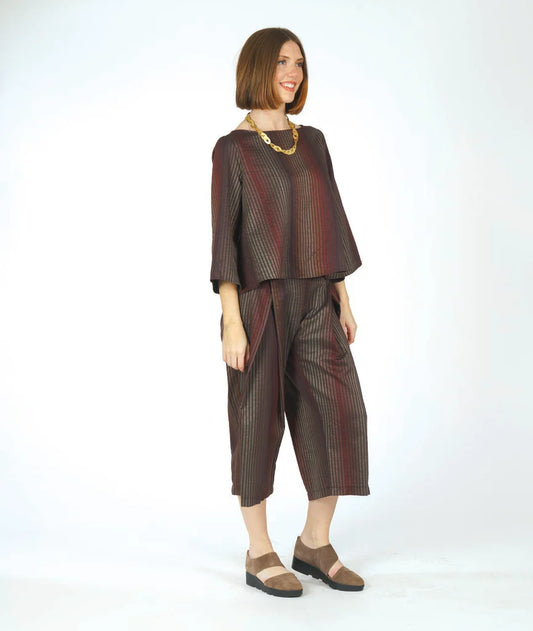 Niche - Shimmer Stripe - Jupiter Top - Brown Stripe