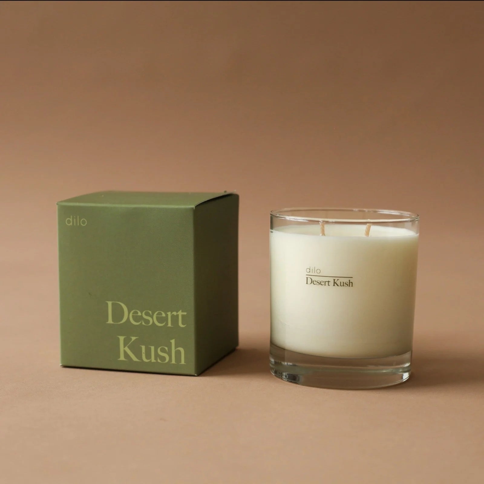 desert kush scented candle with packaging