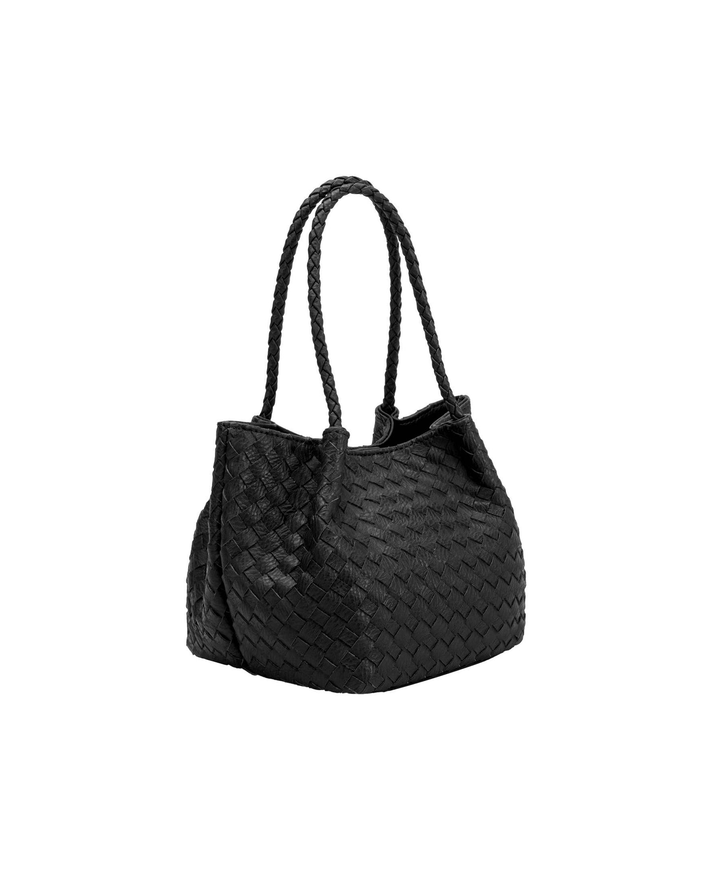 Anahi Vegan Top Handle Bag - Black