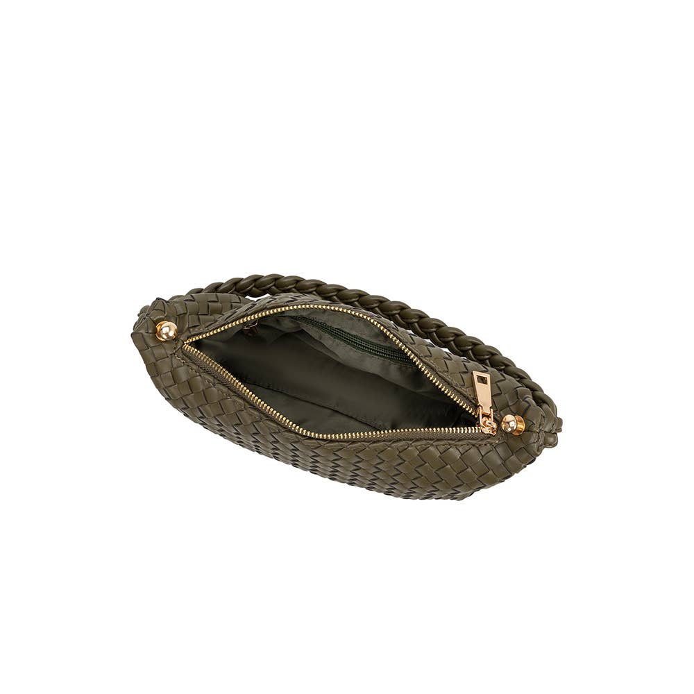 Alma Vegan Top Handle Bag - Olive