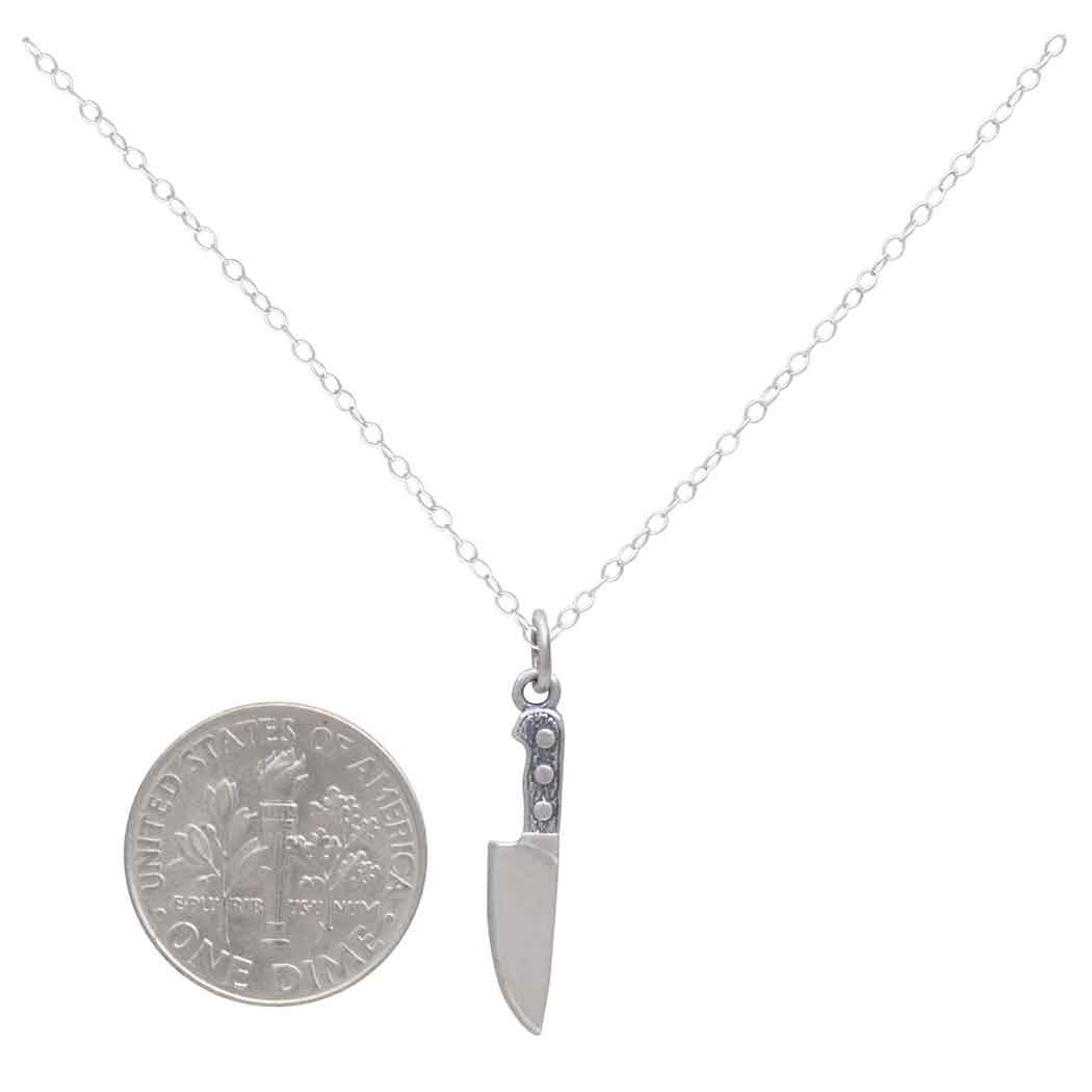 Kitchen Knife Necklace - Sterling Silver