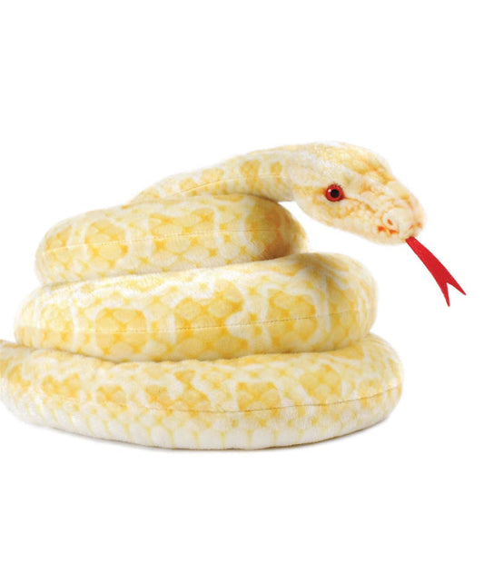 albino python plush animal