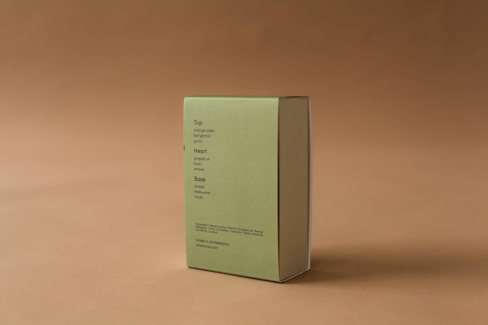 Green box on a brown background