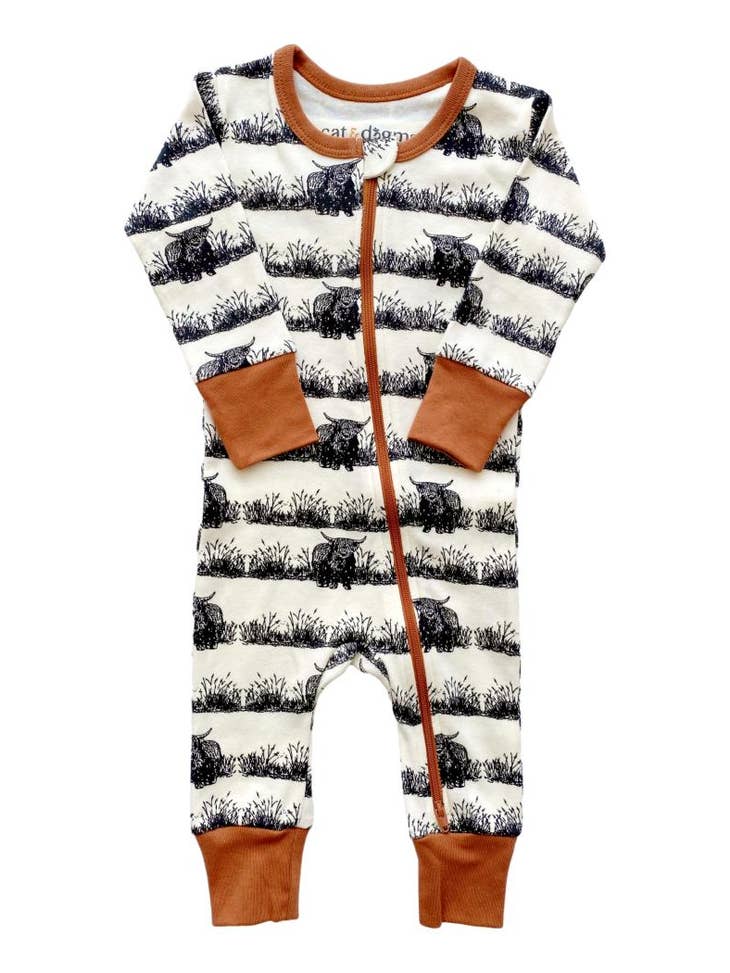 baby jumper with buffalo print