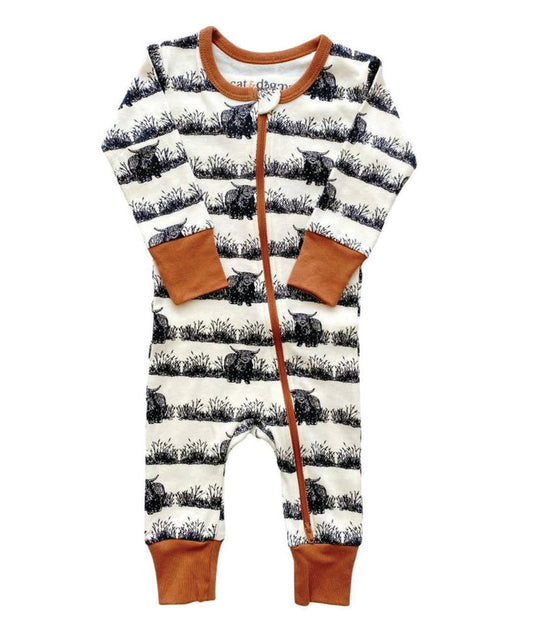 baby jumper with buffalo print