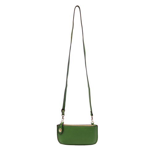 kelly green crossbody clutch with strap