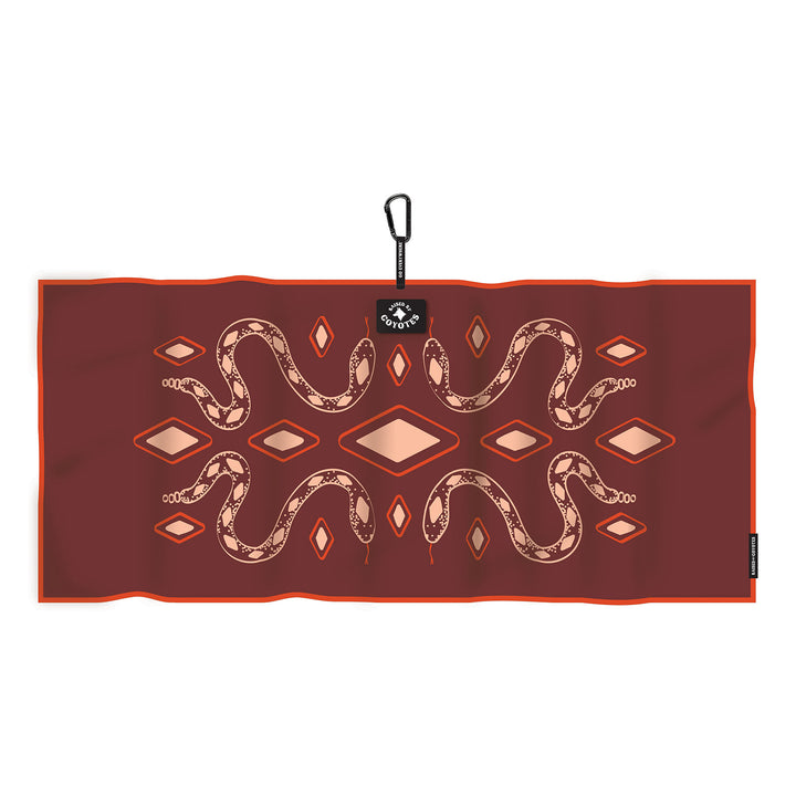 maroon diamondback golf towel